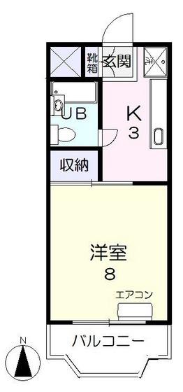 デューク厚生町(1K/4階)の間取り写真