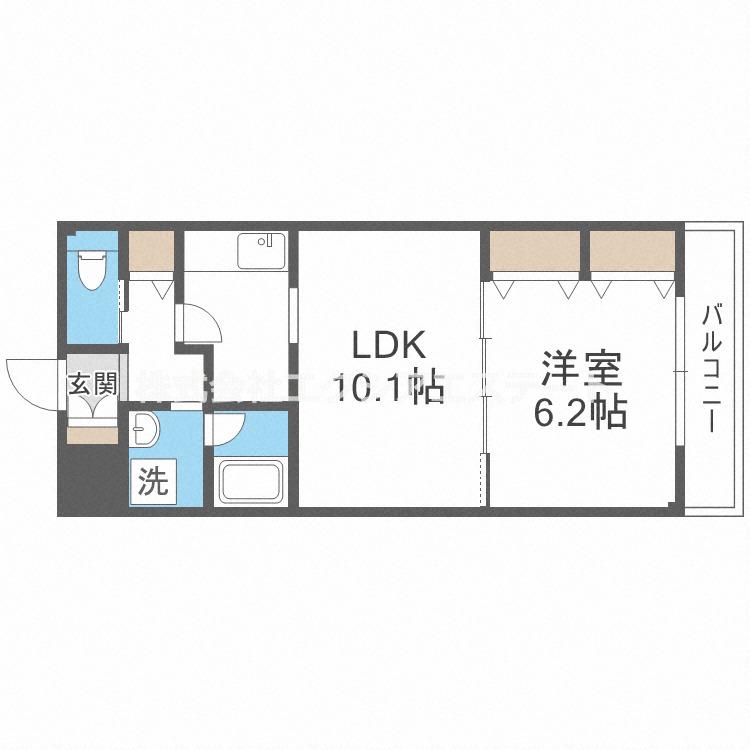 MAYFER(1LDK/1階)の間取り写真