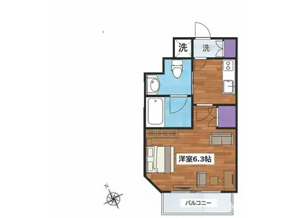 HF青葉台レジデンス(1K/7階)の間取り写真