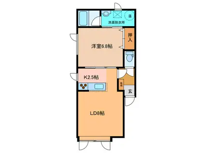 CAMEL(1LDK/2階)の間取り写真