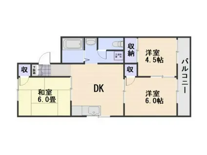 メゾン青葉(3DK/2階)の間取り写真