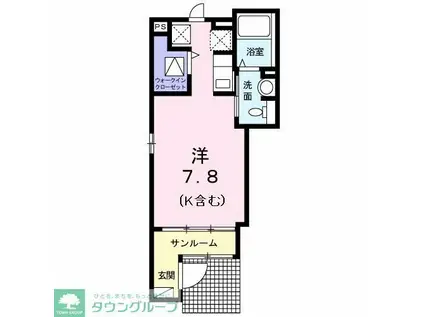 SUGAR TOWN(ワンルーム/1階)の間取り写真