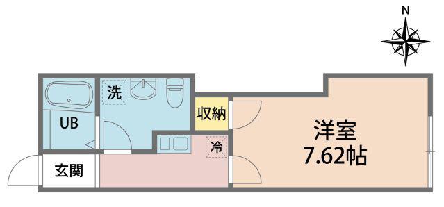 シェモア伊勢原(ワンルーム/1階)の間取り写真