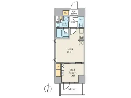 アリビス笹塚(1LDK/12階)の間取り写真