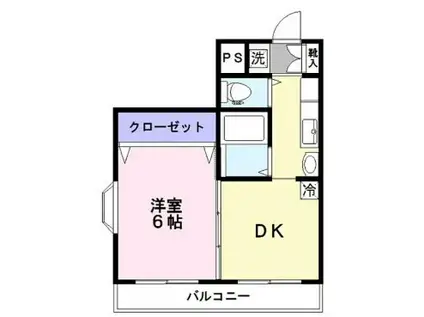 ロイヤルコートI(2K/3階)の間取り写真