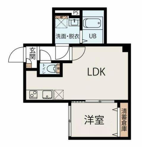 MEGURO EDGE (1LDK/2階)の間取り写真