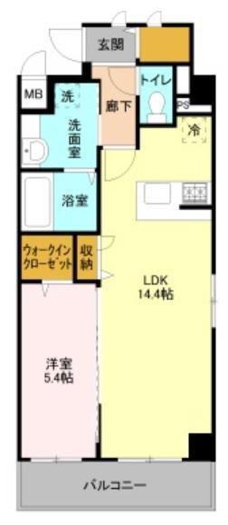 エルフローレ(1LDK/4階)の間取り写真