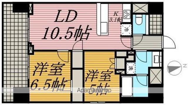 BELISTA文京関口(2LDK/2階)の間取り写真