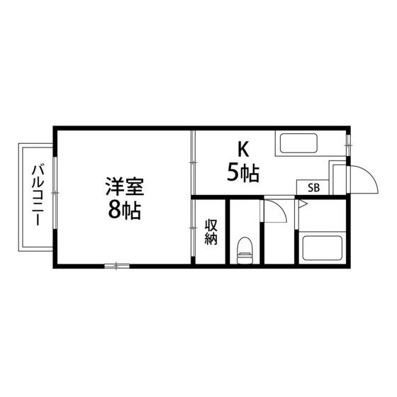 ジュネスダイドー A(1K/1階)の間取り写真