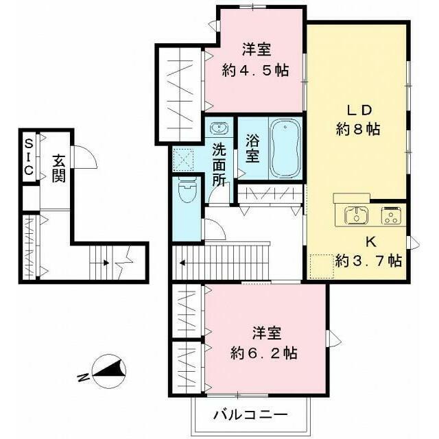 VIEUNO NOZAWA(2LDK/3階)の間取り写真