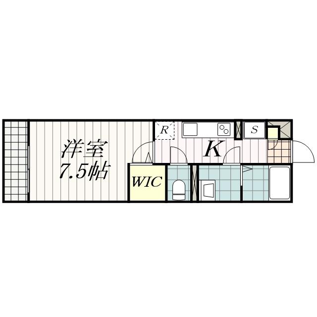 グレイス千葉中央Ⅱ(1K/1階)の間取り写真