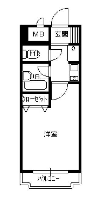 ロイヤル神戸王塚台(1K/4階)の間取り写真