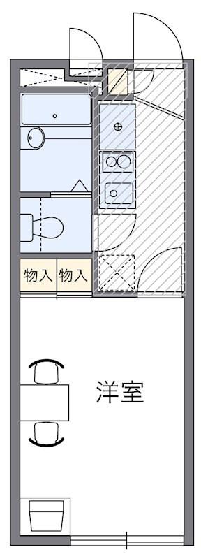 ディアコート(1K/2階)の間取り写真