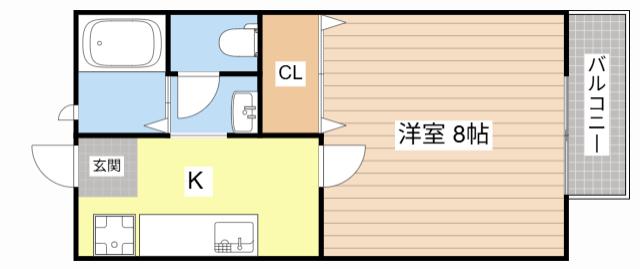 メゾンエトワール(1K/2階)の間取り写真