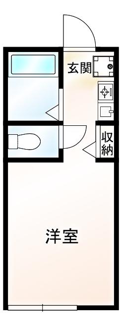 コンフォート(ワンルーム/1階)の間取り写真