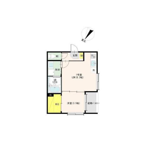 MAISON TERA RITA(1LDK/1階)の間取り写真