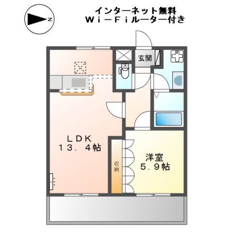 ヴィクトリーステージII(1LDK/1階)の間取り写真