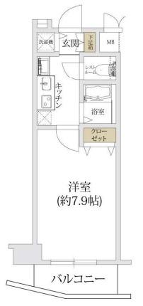プレサンス新宿御苑前アルティメット(1K/12階)の間取り写真