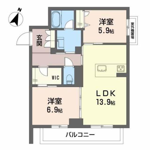 シャーメゾン MIRAI(2LDK/3階)の間取り写真