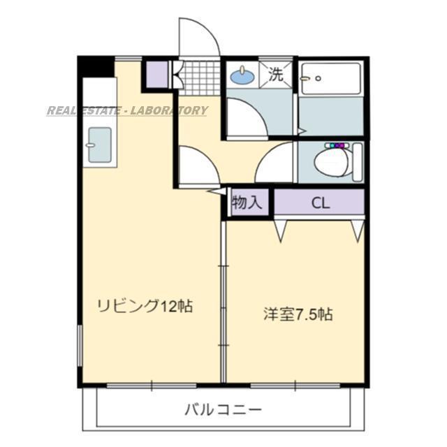 フォンティーヌ3(1LDK/2階)の間取り写真