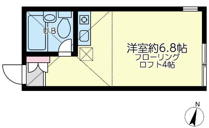 ユナイト鹿島田フェリクス(ワンルーム/2階)の間取り写真