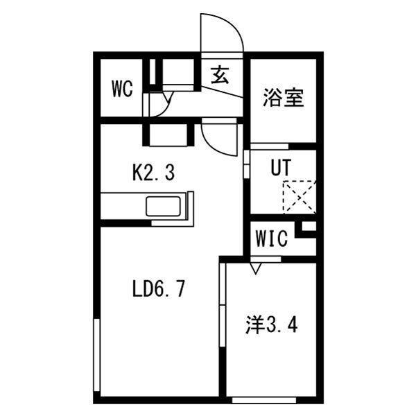 PARTENZA(1LDK/1階)の間取り写真