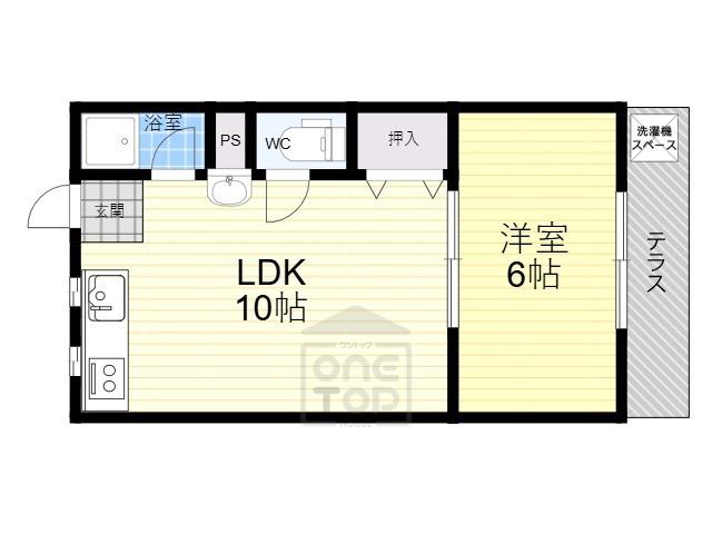 アオイハイツ(1LDK/2階)の間取り写真