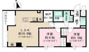 LAPIS SAILS(2LDK/5階)の間取り写真