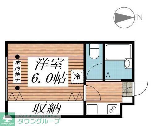 サンバレー梅ヶ丘(1K/2階)の間取り写真