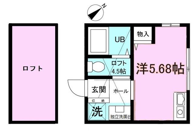 プレステージ生田(ワンルーム/1階)の間取り写真