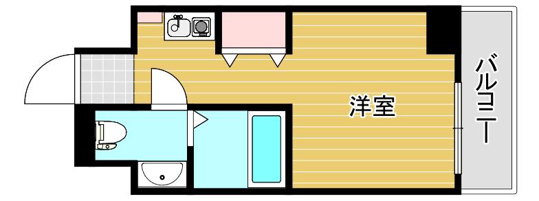 パティオ京橋(ワンルーム/4階)の間取り写真