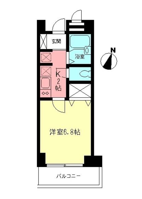 グラシアスしもさく(1K/1階)の間取り写真