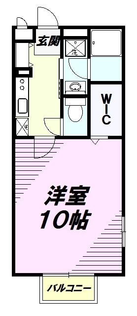 INFINITY(1K/1階)の間取り写真