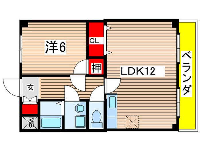 第2森下ビル(1LDK/8階)の間取り写真