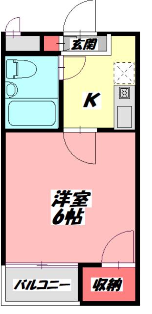 サードニックス(1K/4階)の間取り写真