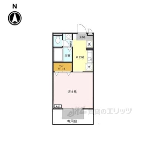 セピアコート(1K/1階)の間取り写真