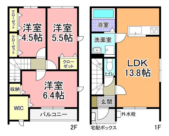 SOLEIL TERRACE(3LDK/1階)の間取り写真