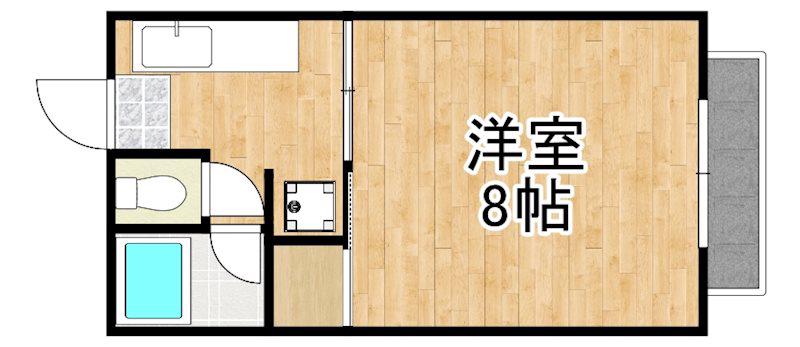 コーポサンシャイン(1K/1階)の間取り写真