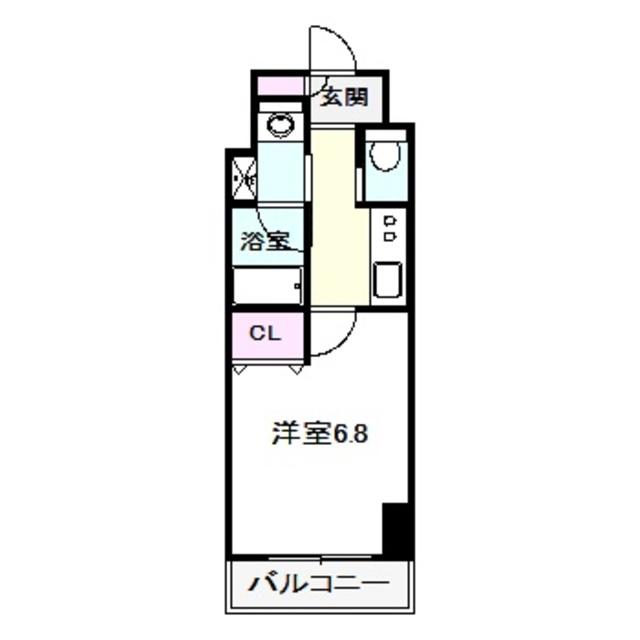 プレジオ都島本通(1K/8階)の間取り写真