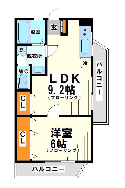 コーポ高橋 当店専任物件(1LDK/2階)の間取り写真