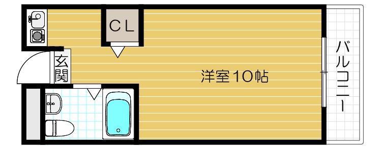 メゾンジョイ(1K/3階)の間取り写真