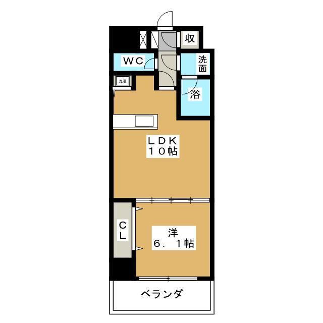 KDX千葉中央レジデンス(1LDK/14階)の間取り写真