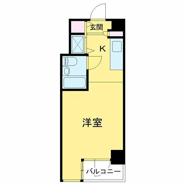 ベルトピア多摩川(ワンルーム/1階)の間取り写真