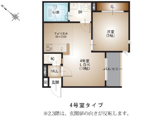 REGALEST 牛田本町(1LDK/1階)の間取り写真