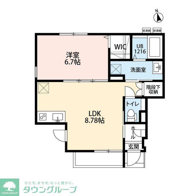 AMOUR VALLE FIUME(1LDK/1階)の間取り写真
