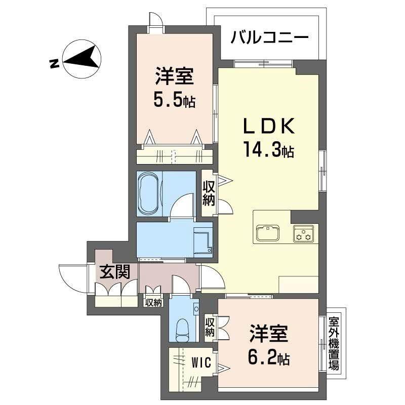 FORENA(2LDK/3階)の間取り写真