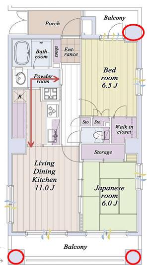 クリオ新横浜壱番館(2LDK/7階)の間取り写真