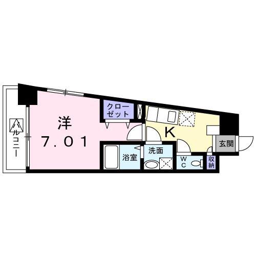 アヴニール(1K/3階)の間取り写真