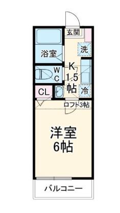 VENUS LAGOON 齋藤分町(1K/2階)の間取り写真