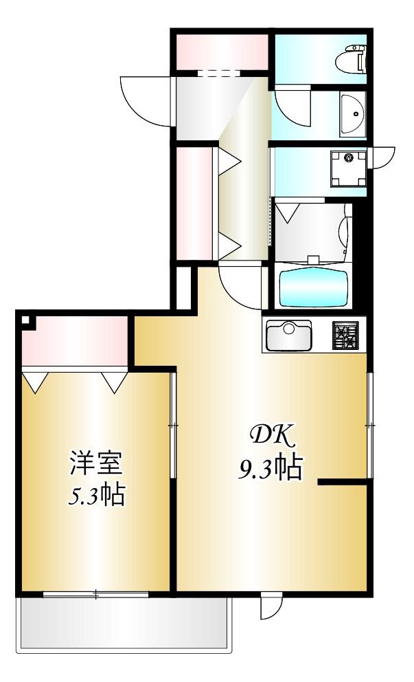 FOREST ASK(1LDK/2階)の間取り写真